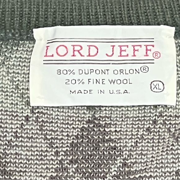 VTG Lord Jeff Argyle Sweater Men's XL V-Neck USA Fine Wool Blend X-Large - Picture 7 of 9